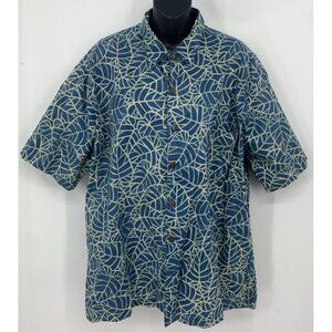 Hilo Hatties Men Hawaiian Original Shirt Size XL Extra Large Blue Tropical Aloha